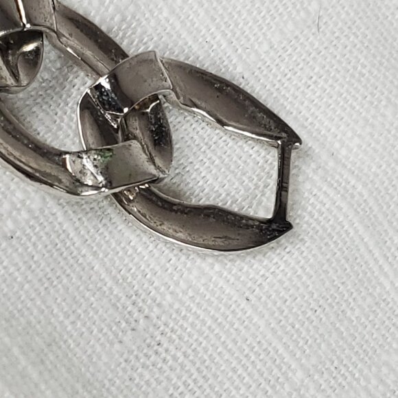 Vintage Napier Chunky Silver Tone Link Bracelet - Picture 8 of 8